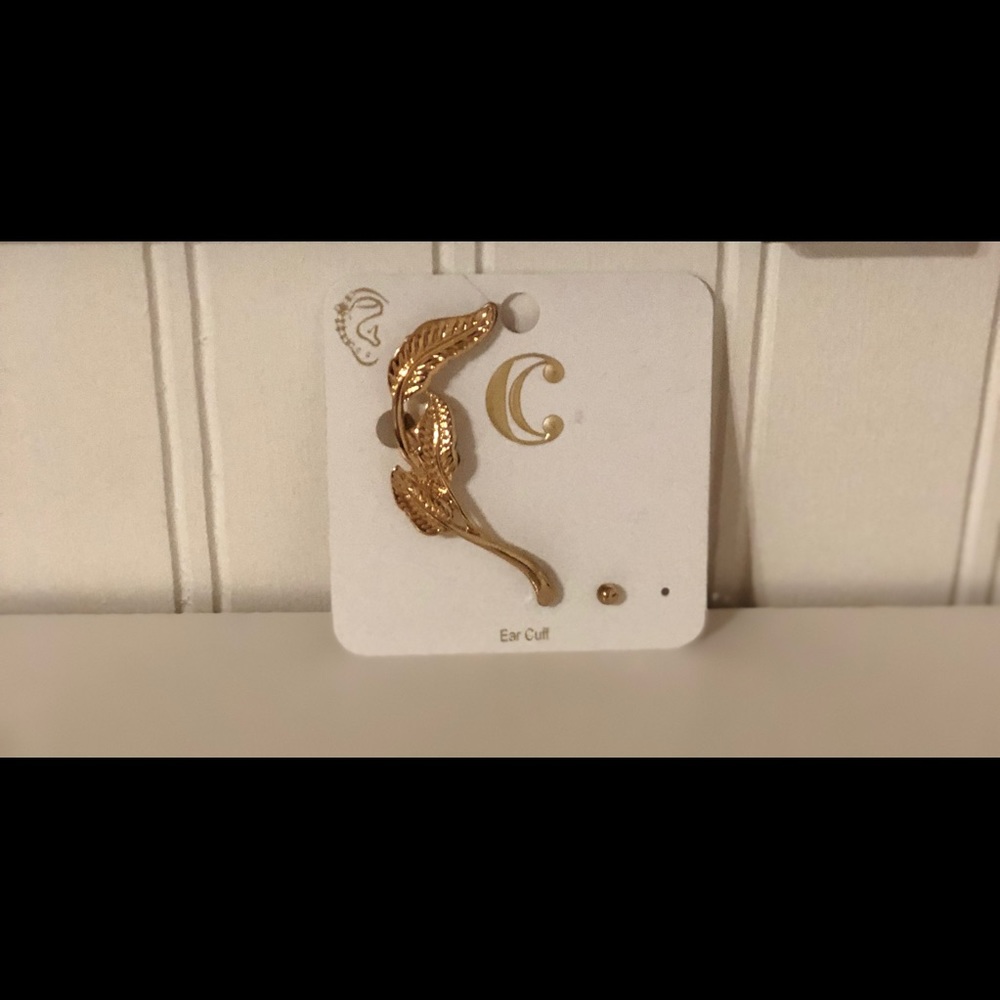 Gold Leaf Cuff Earring